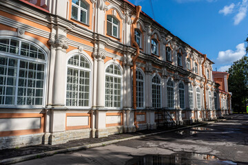 Exterior of the Alexander Nevsky lavra - monastery in St Petersburg, Russia, Europe