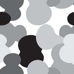 Trendy seamless pattern with graphic abstract geometric shapes. Avant-garde puzzle style. Geometric wallpaper for  cover design.