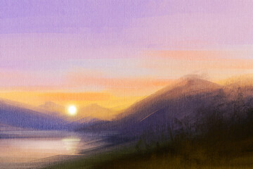 Abstract impressionism. Landscape