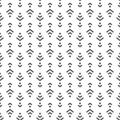 Seamless pattern with black strokes and dots on white background.