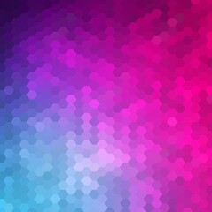 blue and pink hexagon background. geometric design. polygonal style. presentation template. eps 10