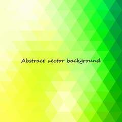green and yellow triangles background. eps 10