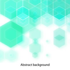 blue vector geometric background. hex layout for presentation. eps 10