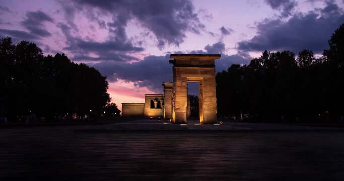 Temple Of Debod Madrid Time Lapse

