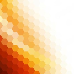 white and orange hexagons abstract background illustration. eps 10