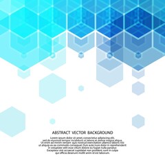 blue hexagon background. layout for advertising. eps 10