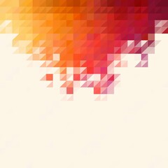 Obraz premium red and orang color triangular background. abstract illustration. polygonal style. presentation template. eps 10