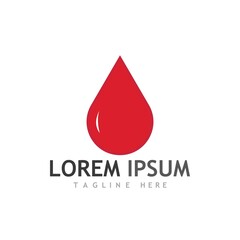 Fototapeta premium Blood drop donor vector icon