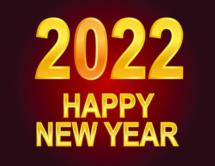 2022 New Year. Vector illustration. Christmas celebration Festive premium concept template