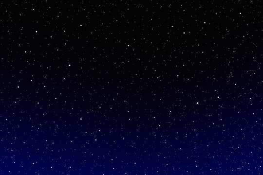 Galaxy space background.  3D photo of starry night sky.  Dark blue sky with plenty shiny stars. 