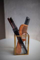 hair care products, hair combs, hair stylist attributes, combs and women's jewelry