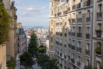 Vue sur Paris depuis la butte Montmartre (France)
