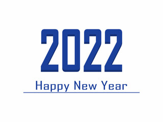 Happy Ney Year 2022.Template of bussiness design card 2022 celebration on transparent background. Flat. Vector illustration
