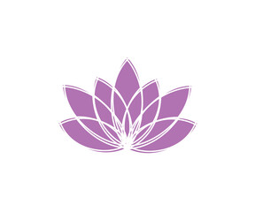 Wonderful lotus bloom. Symbol. Lotus petals symbol. Vector illustration.