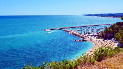 landscape of the Conero Riviera in Numana in the city of Ancona in the Marche region, Italy