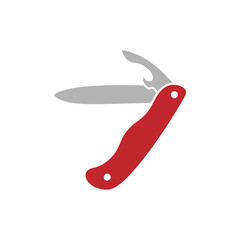 Swiss army knife icon design illustration template