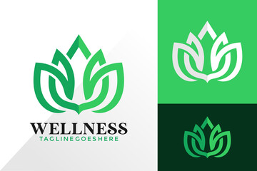 Nature Lotus Leaf Logo Design, Abstract Logos Designs Concept for Template