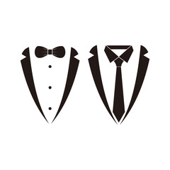 Businessman  icon. Necktie with suit sign on white background