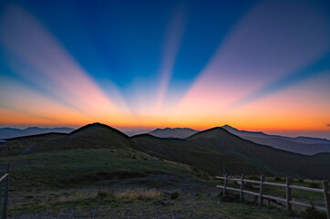 Obraz premium Tramonto in Appennino ad agosto