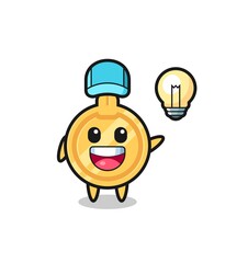 key character cartoon getting the idea