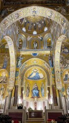 Fototapeta na wymiar Palatin Chapel in Palermo, Italy
