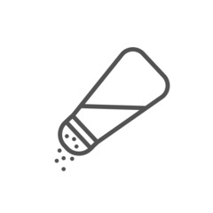 Salt shaker icon line isolated