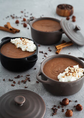 Aquafaba Chocolate Mousse with Cream
