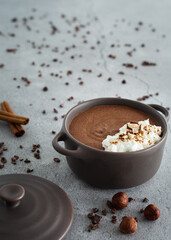 Aquafaba Chocolate Mousse with Cream