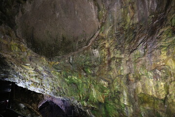 Algar Do Carvao the magma chamber of the volcano Guilherme Moniz, Terceira Island, Azores
