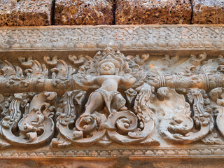 Eastern Mebon, Siem Reap, Cambodia - erected by Rajendravarman II is guarded by four elephants in the base