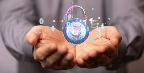 Information technology protected with firewall, secure access and encryption against cyber