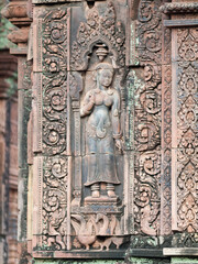 Banteay Srei, Siem Reap, Cambodia - a Hindu temple dedicated to Shiva commissioned by a Brahman