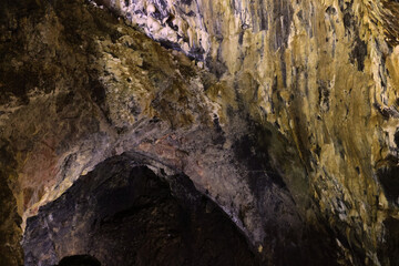 Algar Do Carvao the magma chamber of the volcano Guilherme Moniz, Terceira Island, Azores