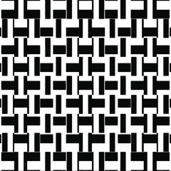 Seamless vector pattern in geometric ornamental style. Black and white pattern.