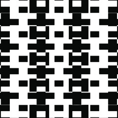 Seamless vector pattern in geometric ornamental style. Black and white pattern.