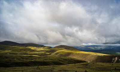 clouds in the mountains