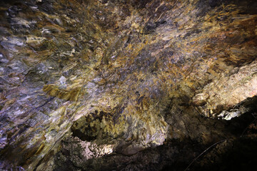 Algar Do Carvao the magma chamber of the volcano Guilherme Moniz, Terceira Island, Azores