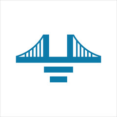 Creative Bridge Logo Vector Icon Design Template 