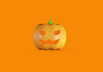3D rendering halloween pumpkin