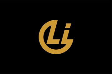 Letter LI logo design vector. Abstract font logo design. - obrazy, fototapety, plakaty