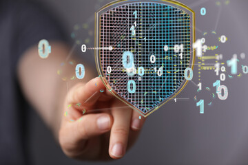 Cybersecurity and information or network protection. Future technology web