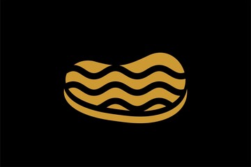 Steak meat logo design vector. Food logo design for the restaurant business.