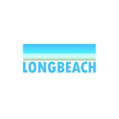 Longbeach Vector Logo. Long Beach Letter Mark. Illustration.