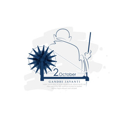 Gandhi jayanti vector  illustration.