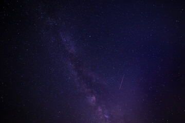Milky Way galaxy in dark night sky