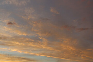 Fototapeta na wymiar sunset in the sky