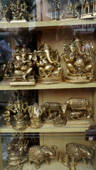 Indian Hindu God Lord Ganesha Statues, Coated with colors and sold for Ganesh Chathurthi