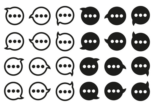 IC&Ocirc;NE DE BULLE RONDE DE CONVERSATION
