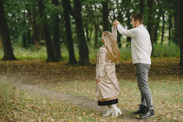 Fototapeta premium Beautiful couple spend time outside