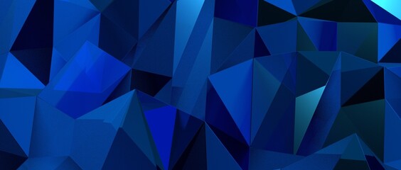Fototapeta premium Abstract 3D triangular low poly style gradient background. Darker